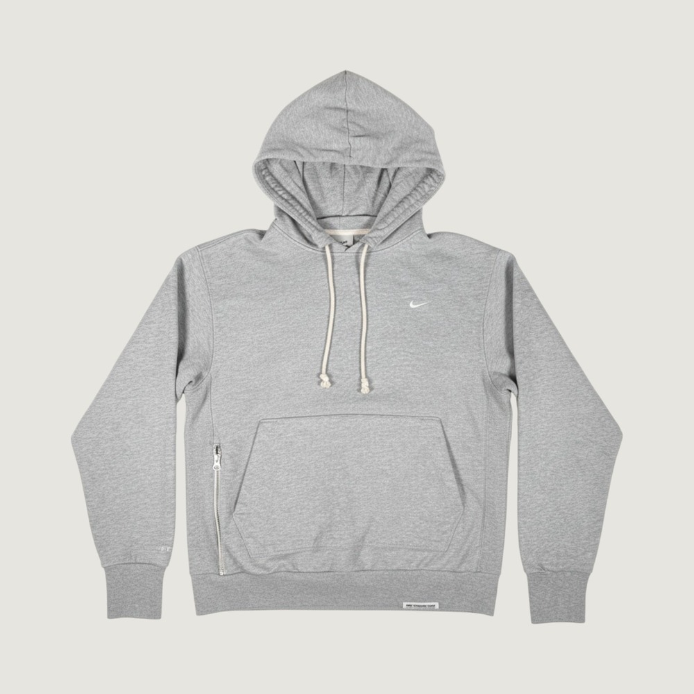 Nike Standard Issue Dri-FIT Mens Hoodie Gray Pullover Sweatshirt Size M Side Zip